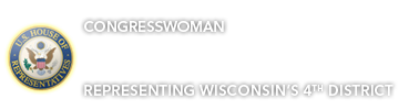 Congresswoman Gwen Moore, Representing the 4th District of Wisconsin