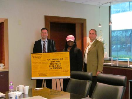Gwen meets with representatives from Caterpillar Inc. at their headquarters in Milwaukee
